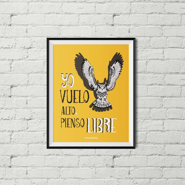 Lámina "Vuelo Alto, Pienso Libre"